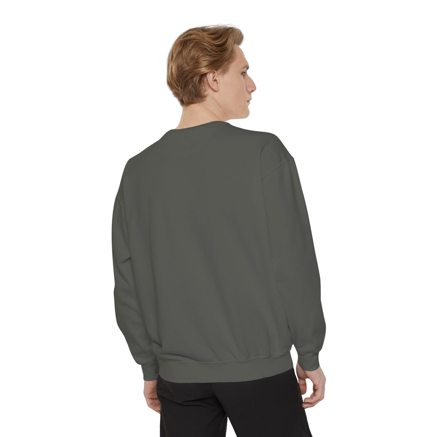 Horror Sweatshirt with 'WE READY!' Design, Cozy Garment-Dyed Pullover for Fans, Great for Halloween, Movie Nights, Holiday Gifting