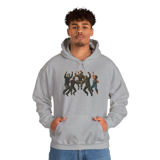 Fun Dance Party Hoodie, Unisex Hooded Sweatshirt, Casual Wear, Gift for Friends, Creative Lounge Wear, Perfect for Celebrations