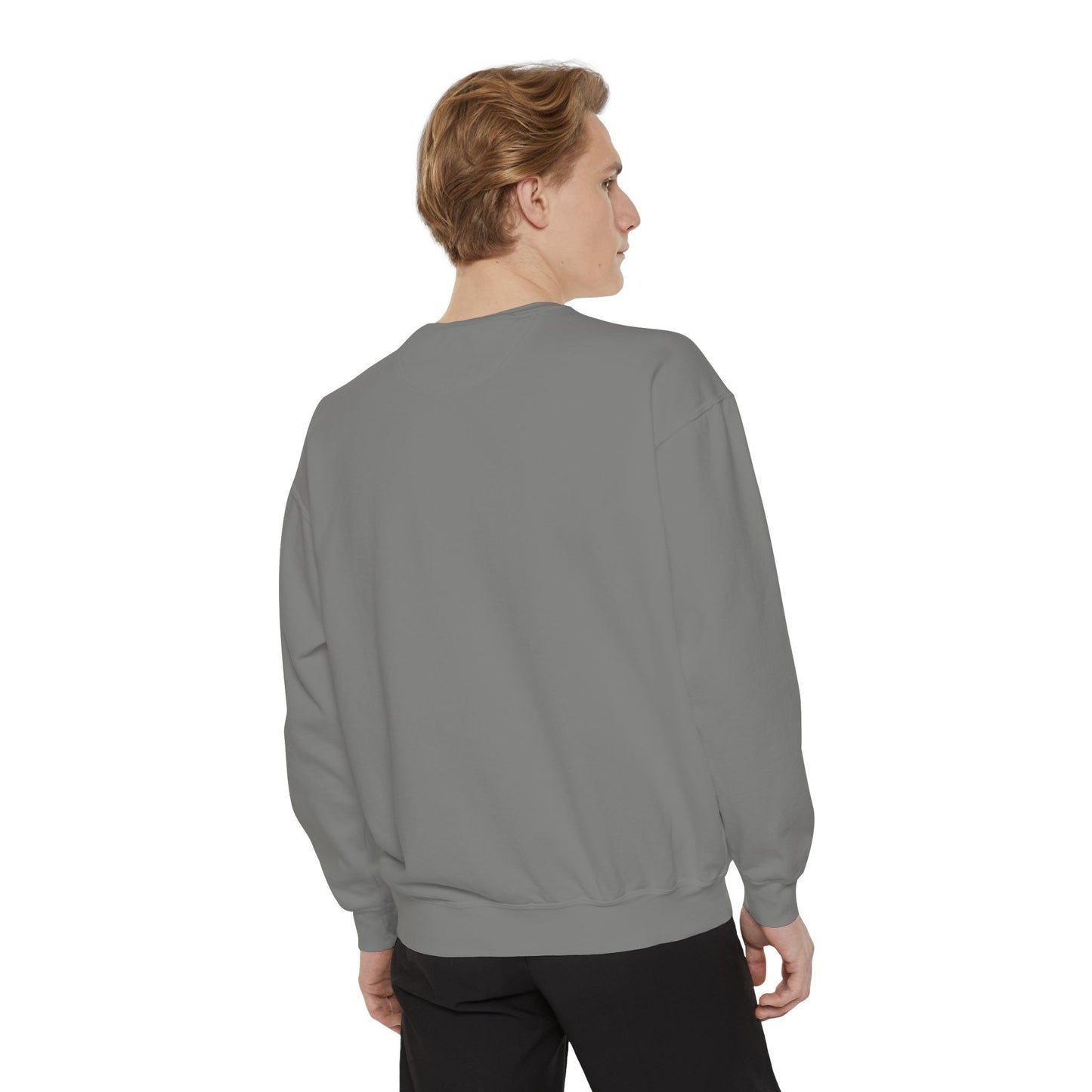 Horror Sweatshirt with 'WE READY!' Design, Cozy Garment-Dyed Pullover for Fans, Great for Halloween, Movie Nights, Holiday Gifting